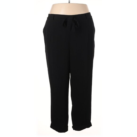 Calvin Klein Pants - Calvin Klein black career crop elastic waist plus size work dress pants sz 22